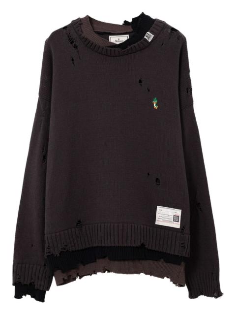 Maison MIHARAYASUHIRO distressed layered sweater
