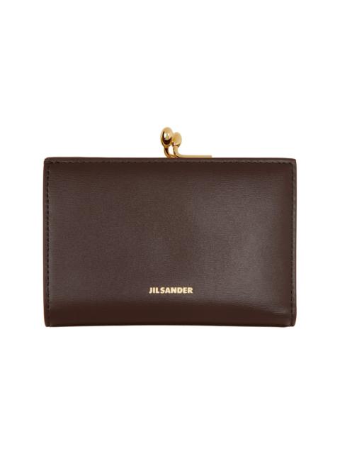 Jil Sander Burgundy Goji Purse Small Wallet