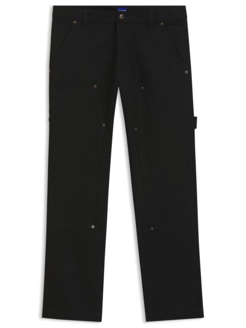HUGO REGULAR-FIT PANTS IN STRETCH-COTTON CANVAS