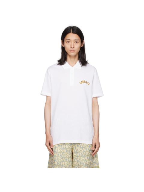 VERSACE White Baroque Polo