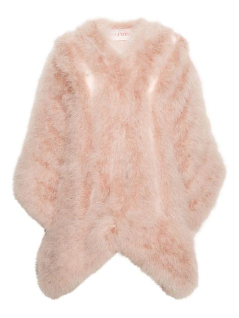 Valentino silk faux fur coat