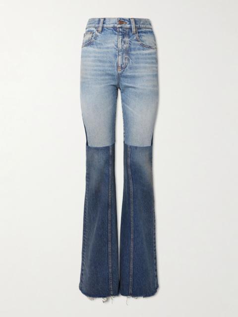 Chloé Patchwork mid-rise flared jeans Mid denim