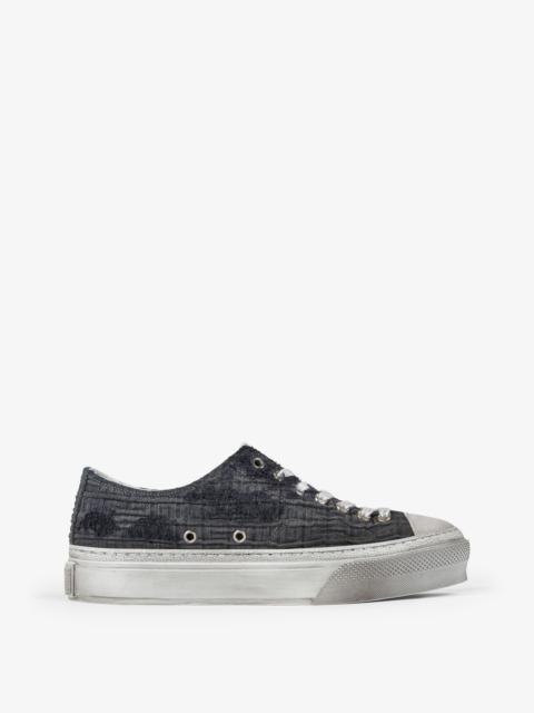 Givenchy CITY SNEAKERS IN 4G DENIM WITH USED EFFECT
