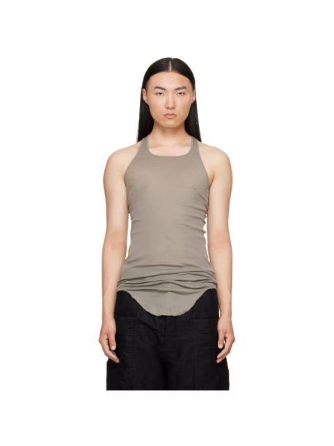 Rick Owens Taupe Tower Basic Rib Tank Top