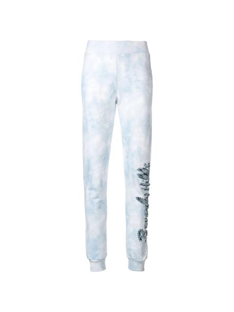 Beverly Hills crystal embellished track pants