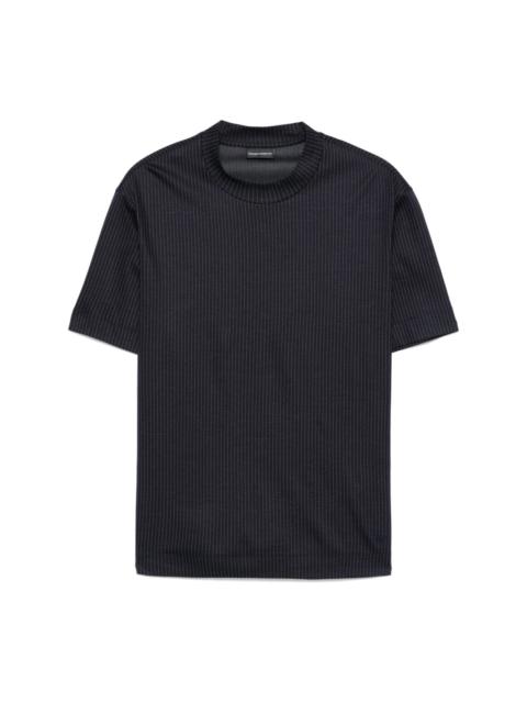 pinstripe pattern T-shirt