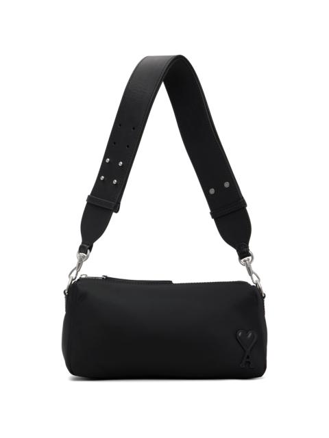 AMI Paris Black Nylon Marcel Bag