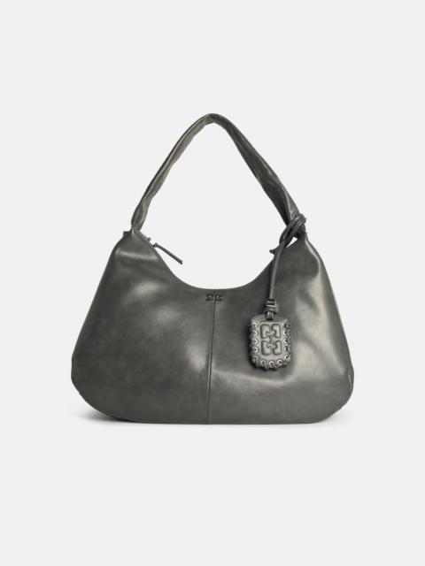 'BOU XXL' GREY LEATHER BLEND BAG