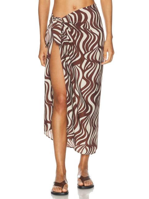 Enza Costa Wave Print Sarong