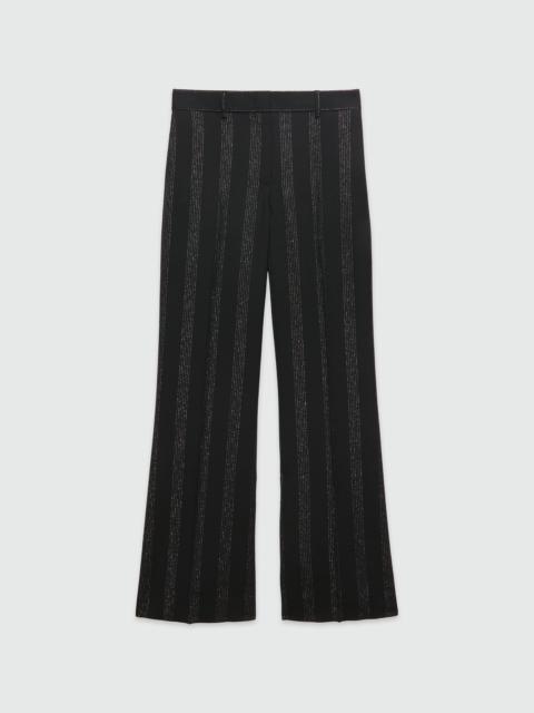 Fresh wool lurex pinstripe pants