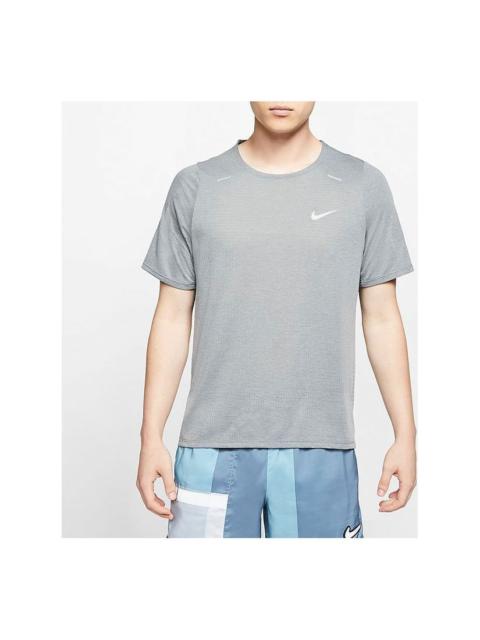 Nike Nike Rise 365 Running Breathable Small Short Sleeve Gray CJ5421-097
