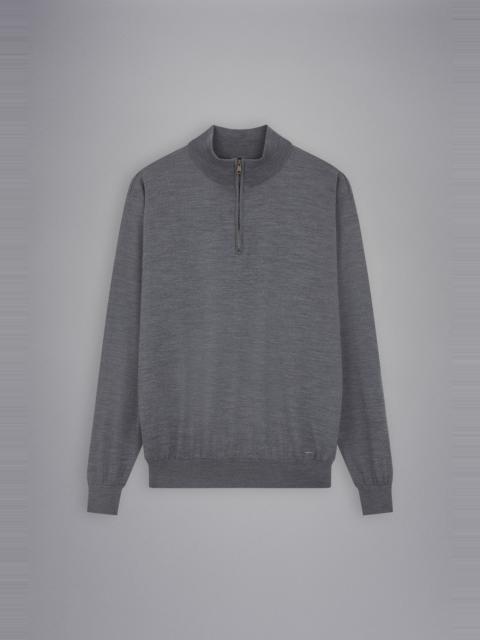Paul & Shark WINTER SUMMER MERINO WOOL EXTRA-FINE HALF ZIP SWEATER