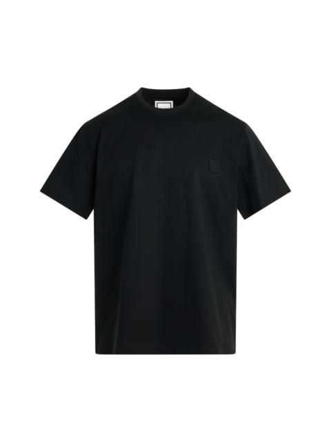 Wooyoungmi Irridecent Back Logo T-Shirt in Black