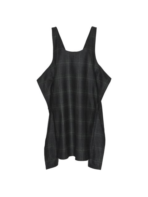 HENRIK VIBSKOV SQUARE APRON - DARK CHECKS