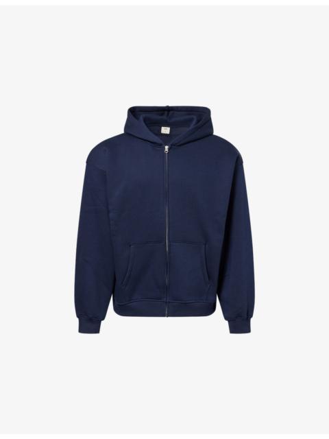 SKIMS Fleece Lounge Zip-Up Cotton-Blend Hoody