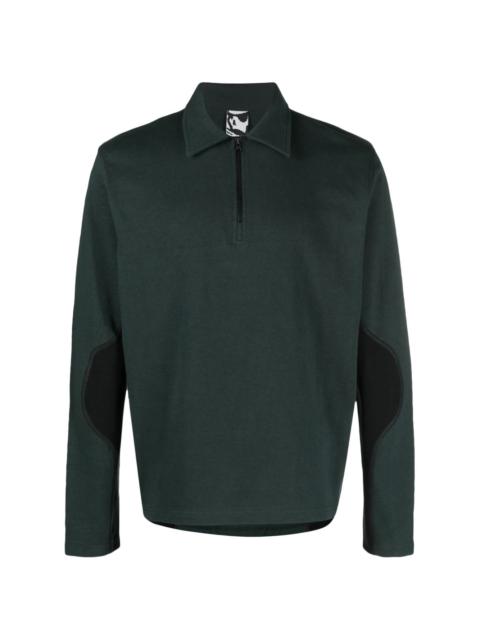 GR10K colour-block cotton polo shirt