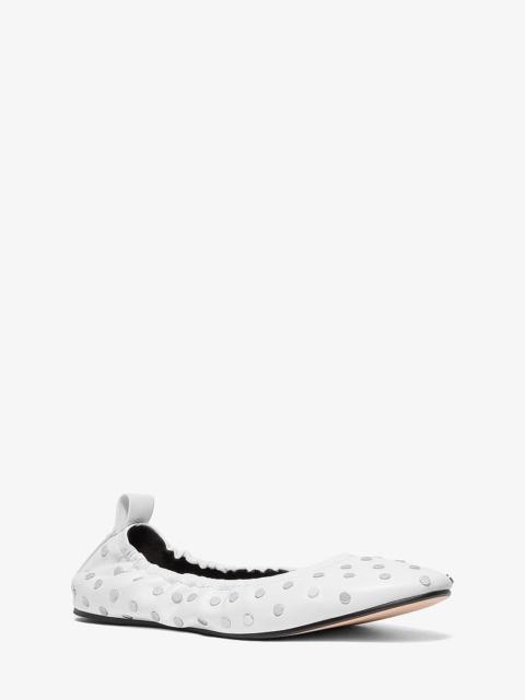 MICHAEL KORS Amy Studded Leather Ballet Flat