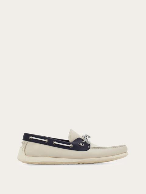FERRAGAMO Boat shoe with Gancini ornament