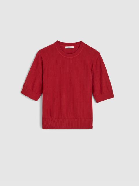 Madewell Pointelle-Stitch Crewneck Sweater Tee