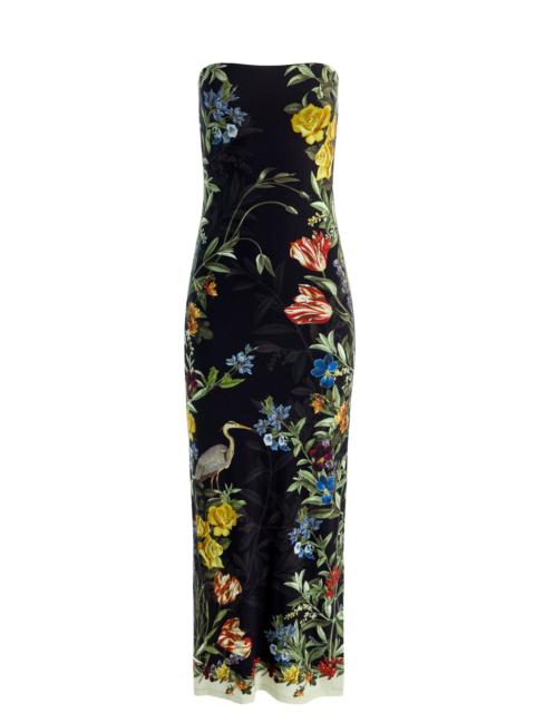 Alice + Olivia DELORA STRAPLESS MIDI DRESS