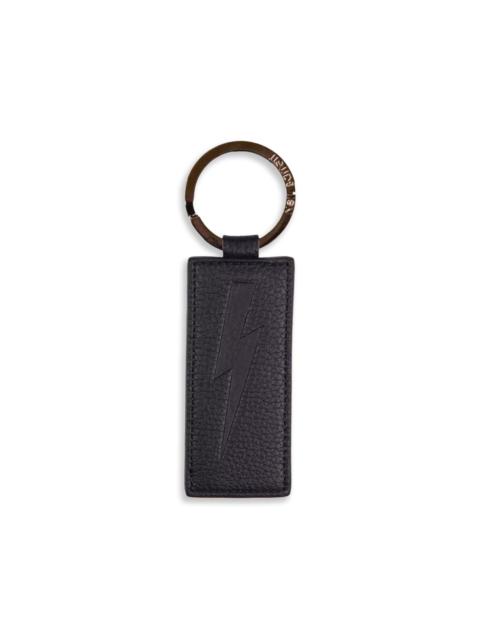 Neil Barrett lightning bolt-embossed leather keychain