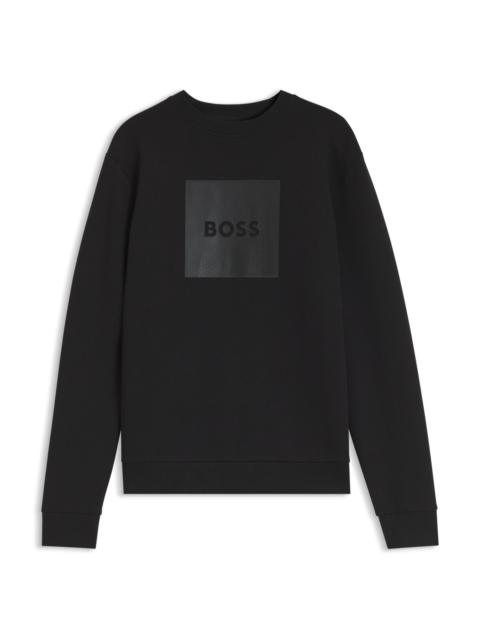 BOSS STRETCH-COTTON CREWNECK SWEATSHIRT