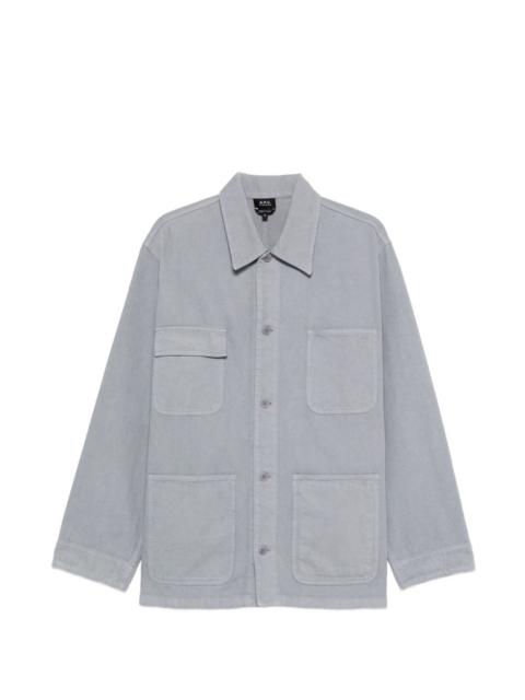 A.P.C. patch-pocket overshirt jacket