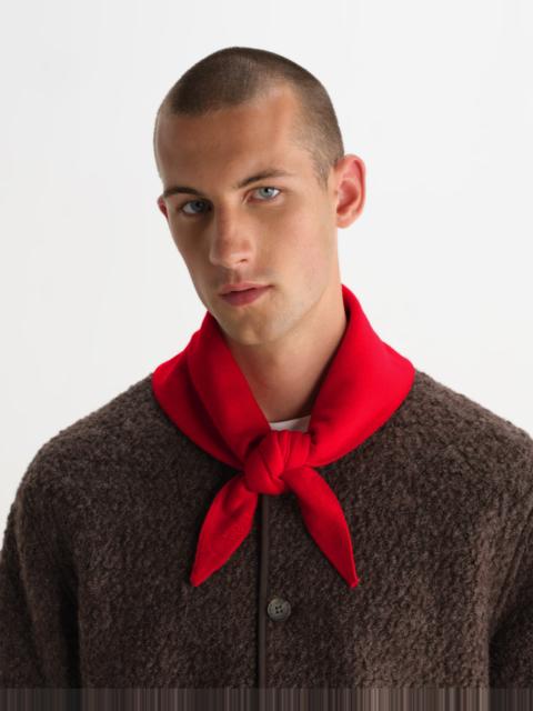 Wax London Arnold - Red Knitted Rib Scarf