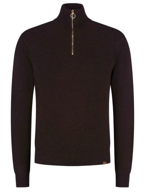 Paul & Shark RIBBED HALF ZIP WOOL BLEND SWEATER