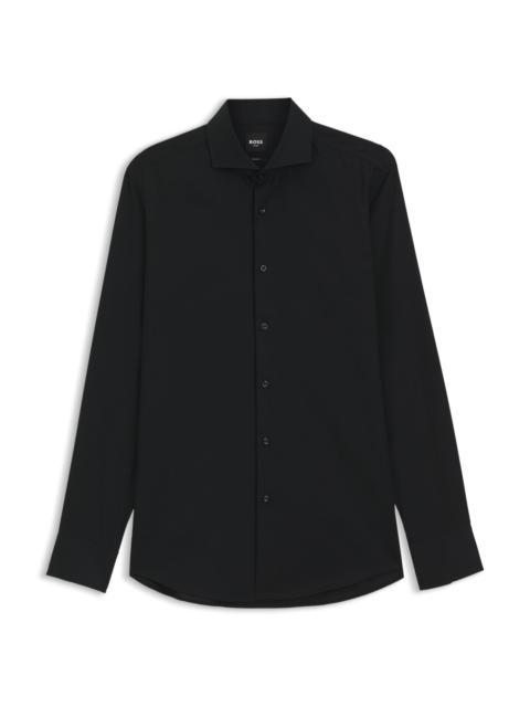 BOSS SLIM-FIT SHIRT IN WRINKLE-RESISTANT OXFORD COTTON