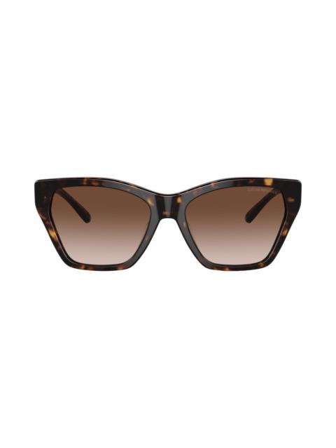 EMPORIO ARMANI Emporio Armani 55mm Gradient Cat Eye Sunglasses in Shiny Hava at Nordstrom