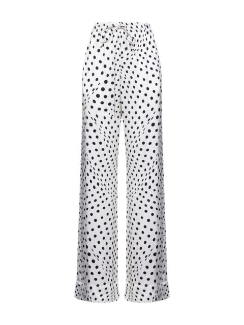Stella McCartney Black and white polka dot viscose oversized trousers