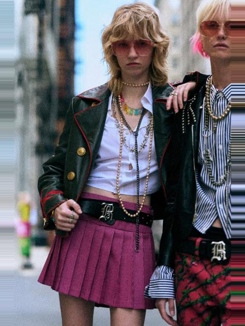 R13 MINI KILT SKIRT