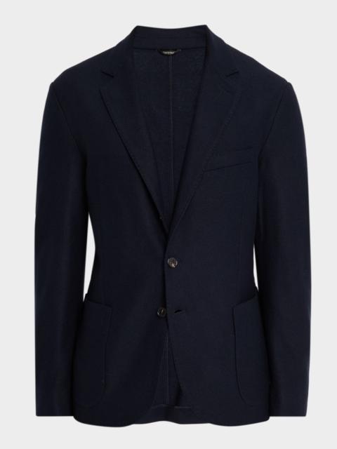 Loro Piana Men's Notched-Lapel Single-Breasted Sweater