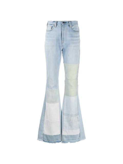 AMIRI Reconstructed Flare Jeans Patch "Multi Indigo" Y0W01405RD MUI