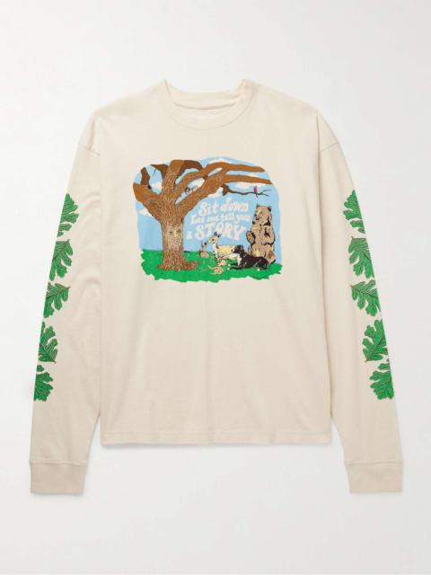 Story mfg. Grateful Printed Organic Cotton-Jersey T-Shirt