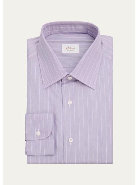 Brioni Men's Striped Cotton Dress Shirt