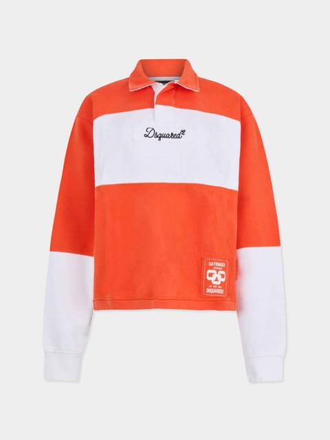 DSQUARED2 D2 COLLEGE RUGBY FIT SWEATSHIRT