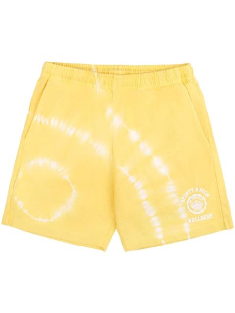 Sporty & Rich Emblem cotton track shorts