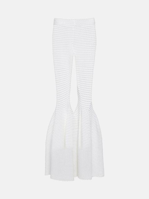 Alaïa Waffle-knit flared pants