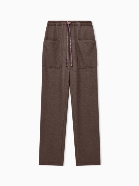 GIORGIO ARMANI JOGGING TROUSERS WITH PATCH POCKETS IN CASHMERE SILK JERSEY