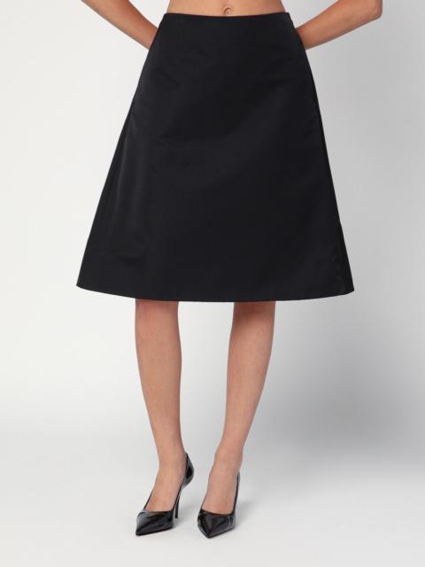 Alexander McQueen Flared black skirt in silk blend
