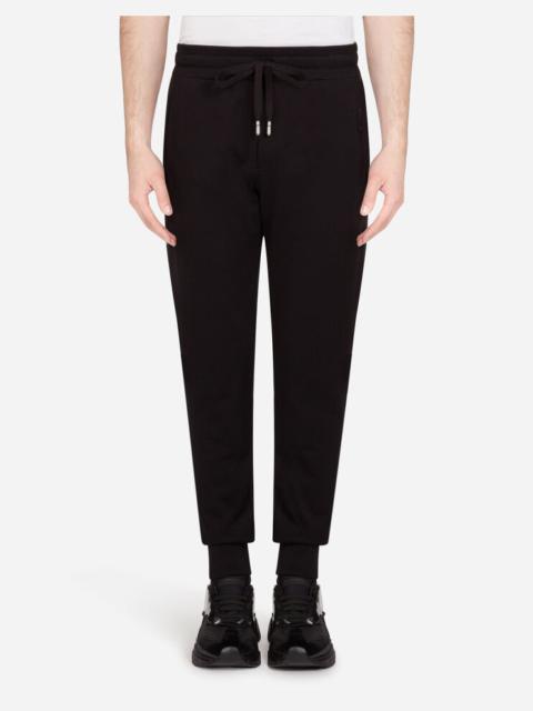 Dolce & Gabbana Jogging pants with rubberized logo patch
