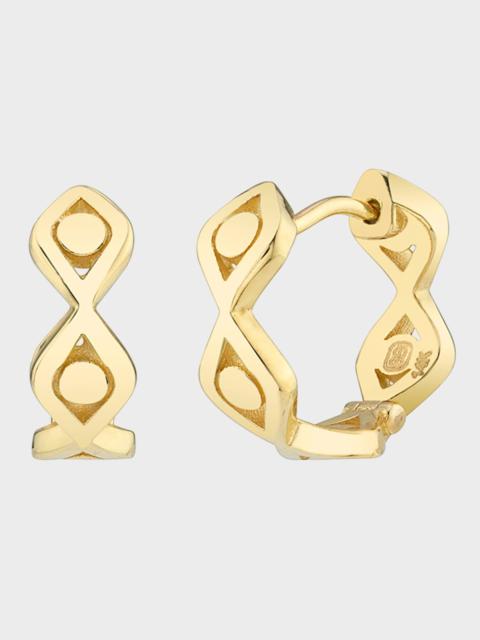 SYDNEY EVAN 14k Evil Eye Huggie Hoop Earrings