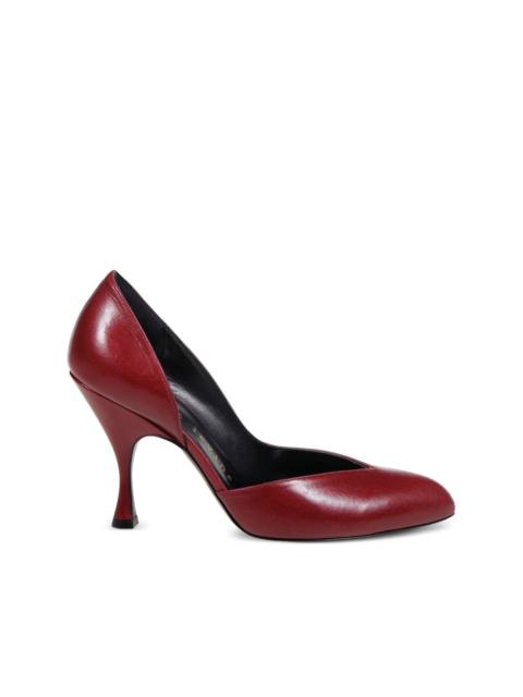 herbert levine leather heeled pumps