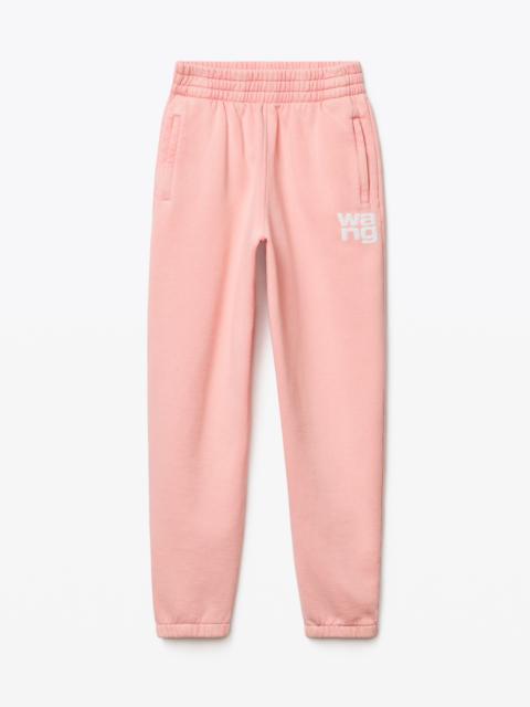 Alexander Wang PUFF LOGO SWEATPANT IN STRUCTURED TERRY