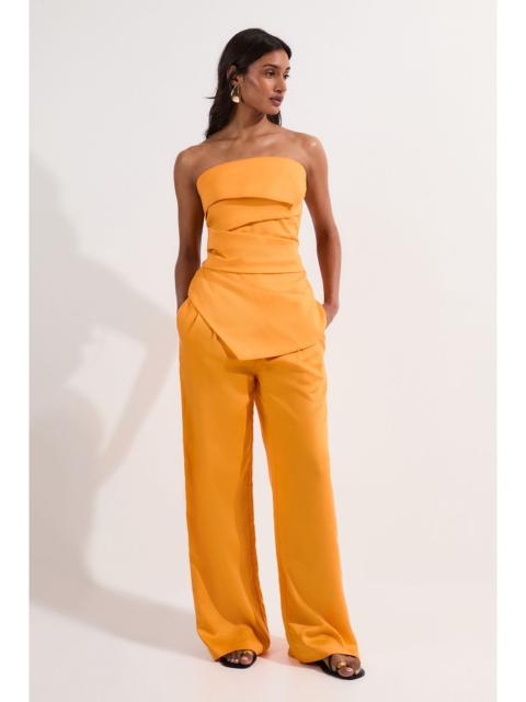 KAREN MILLEN Premium Linen Wide Leg Tailored Trouser