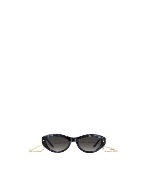 CAROLINA HERRERA faux-pearl-embellished cat-eye sunglasses