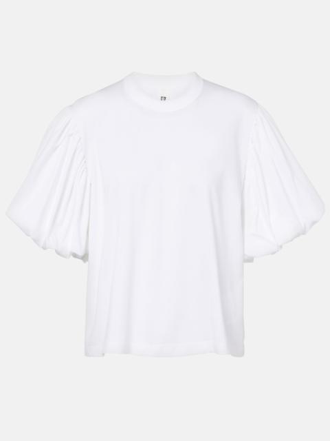 Noir Kei Ninomiya Puff-sleeve cotton jersey T-shirt