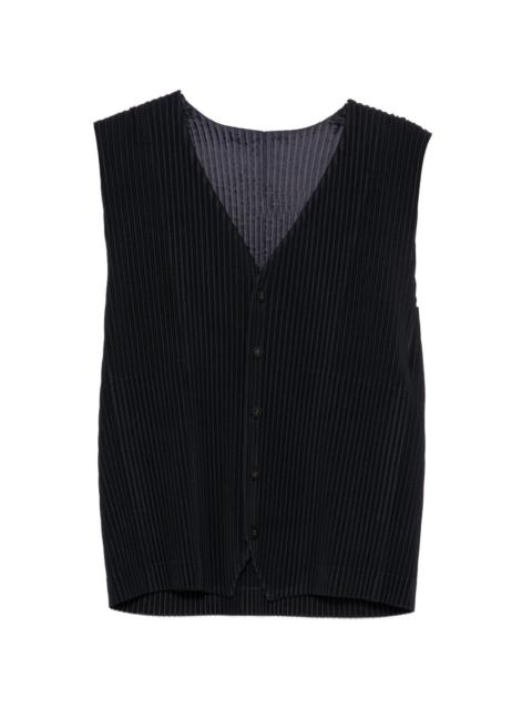 ISSEY MIYAKE pleated buttoned vest